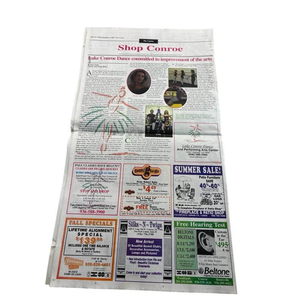 September 14 2001 Newspaper The Courier 9/11‎ Aftermath Issue